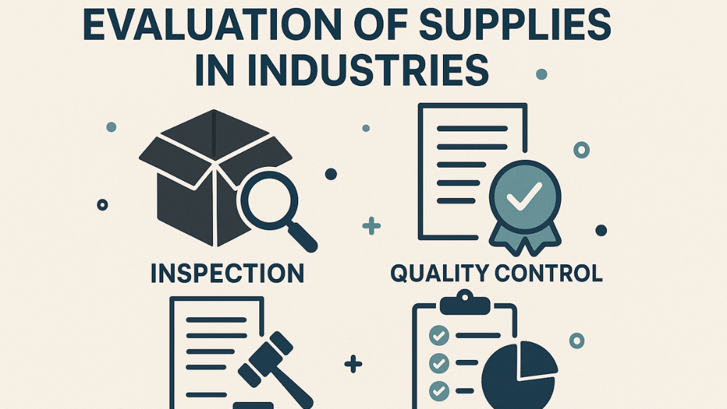 evaluation of supplies
